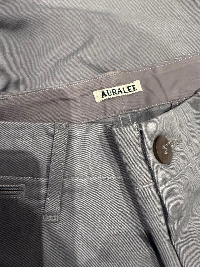 茜様auralee WASHED FINX LIGHT CHINO PANTS
