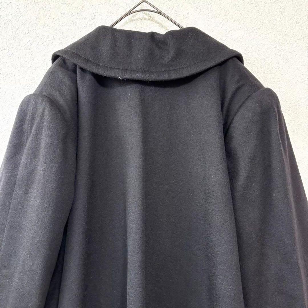 カシミヤ100% Johnstons of Elginチェスターコート黒ブラック