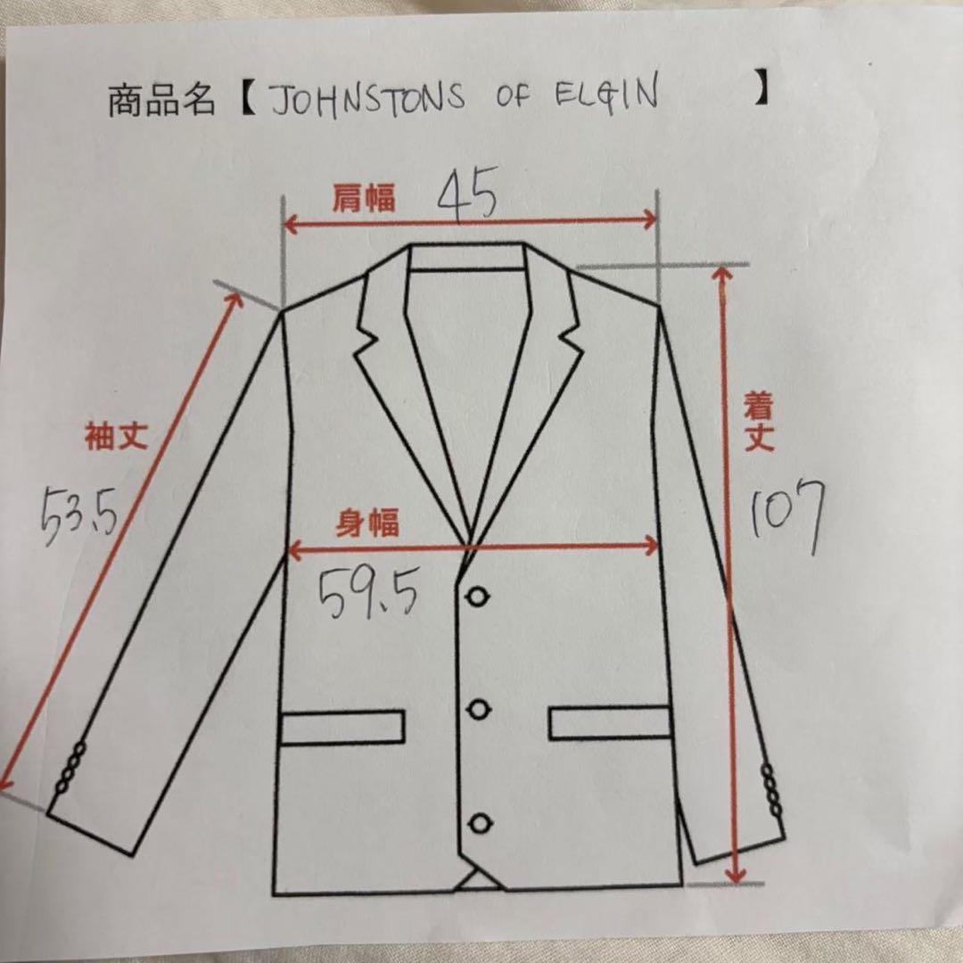 カシミヤ100% Johnstons of Elginチェスターコート黒ブラック