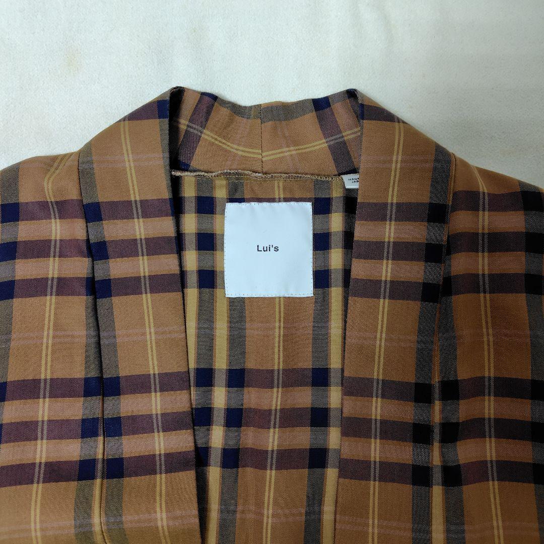 美品 Lui's キュプラ 羽織り シャツ コート ロング ガウン ルイス