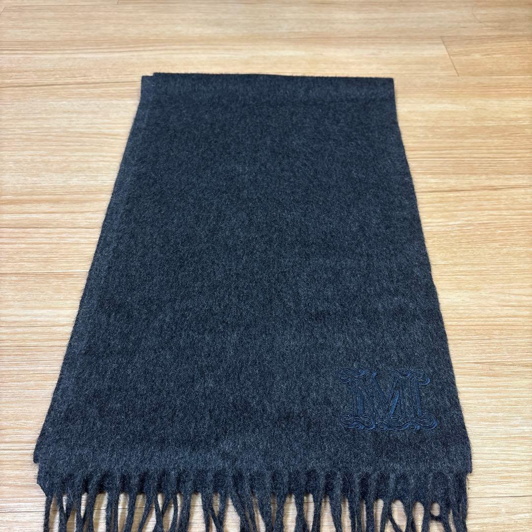 【新品タグ有り】Max Mara カシミヤ ストール マフラー ダークグレー
