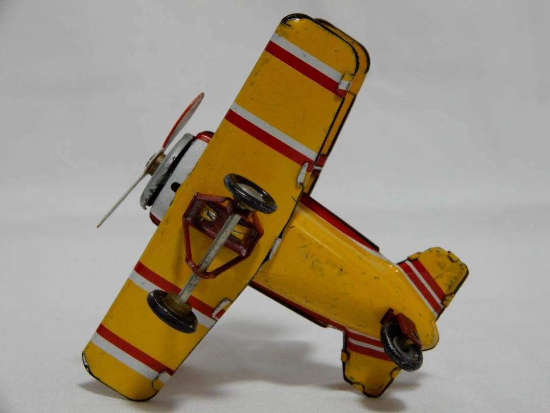 50'sヴィンテージ　ドイツ空軍　ブリキ製複葉機　ドイツ製