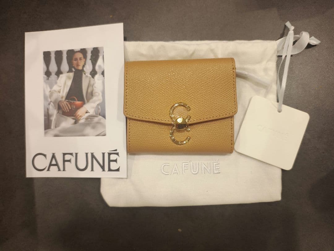 CAFUNÉ DOUBLE-C WALLET キャメル