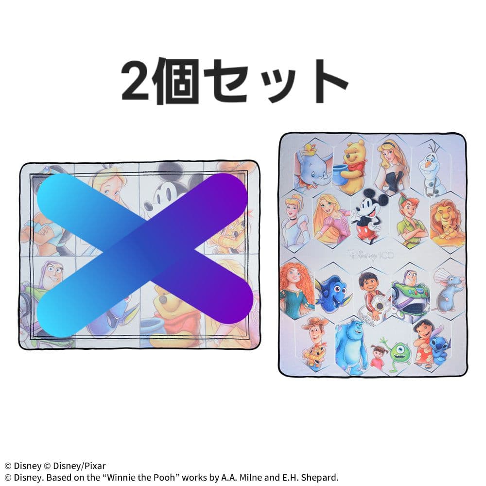 Disneyディズニー100　ブランケット　クッション　ファイル　バッグ巾着袋