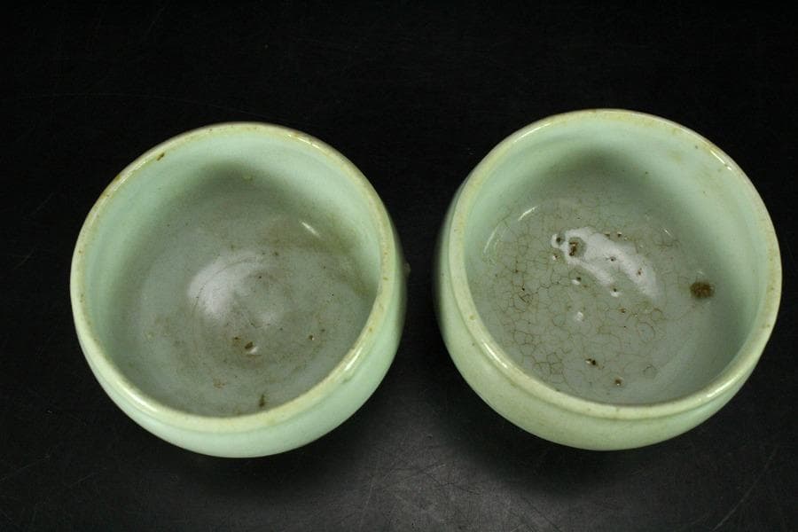 古美術 李朝 白磁 碗 一対 高麗(K-A637)