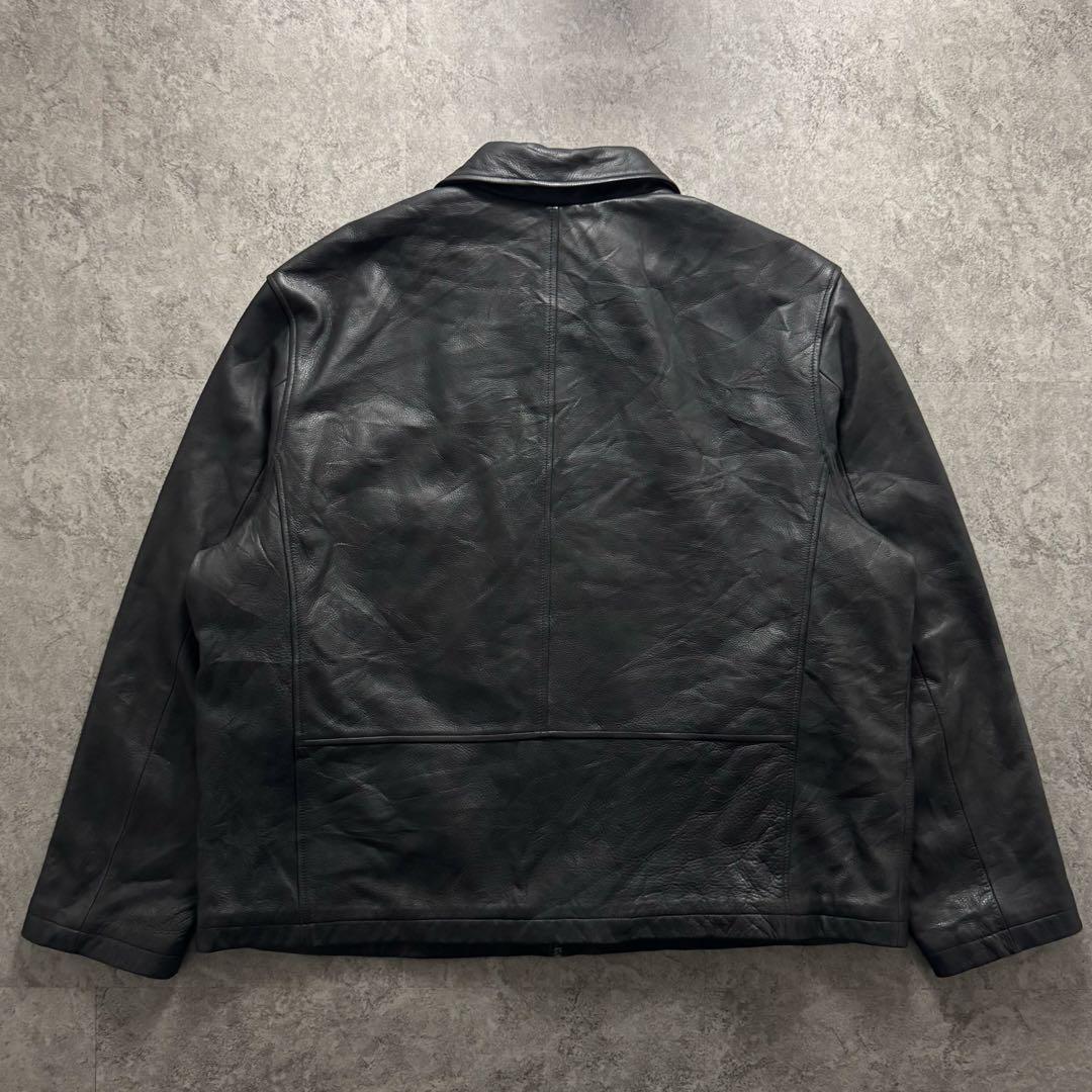 【希少サイズ】エディーバウアー 3XL レザージャケット　シングル　カウレザー