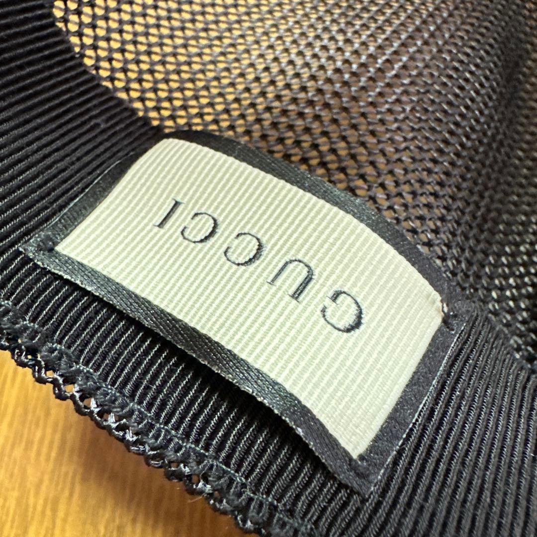 ゆな　GUCCI ブラックナイロンキャップ