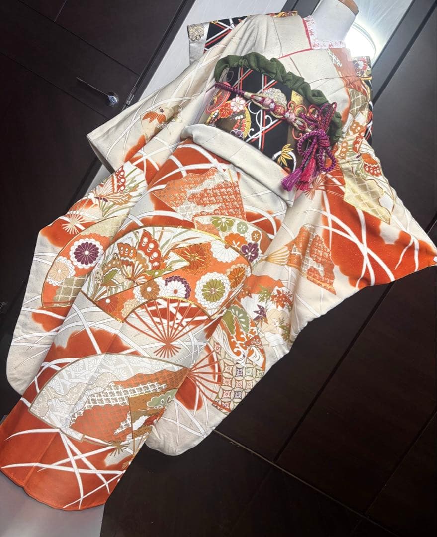 上質　セミアンティーク　振袖フルセット　成人式