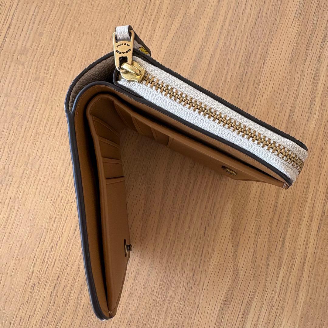 【美品】COACH フラワープリント 二つ折り財布