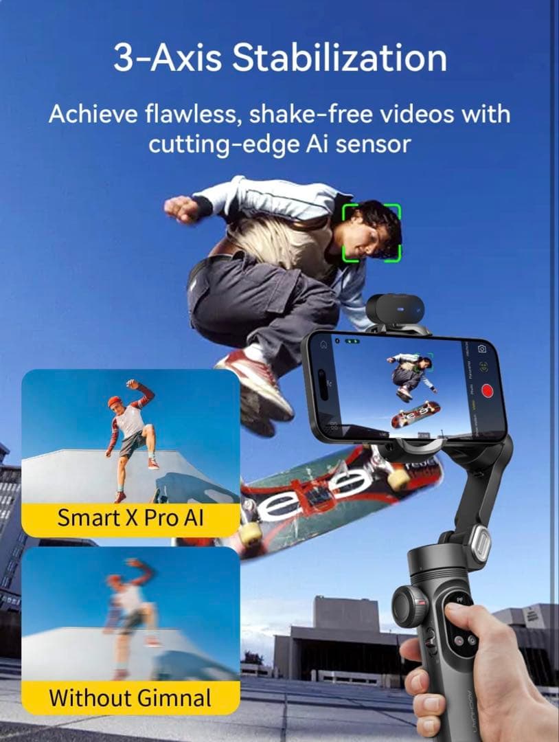 AOCHUAN スマートフォン用ジンバルスタビライザー