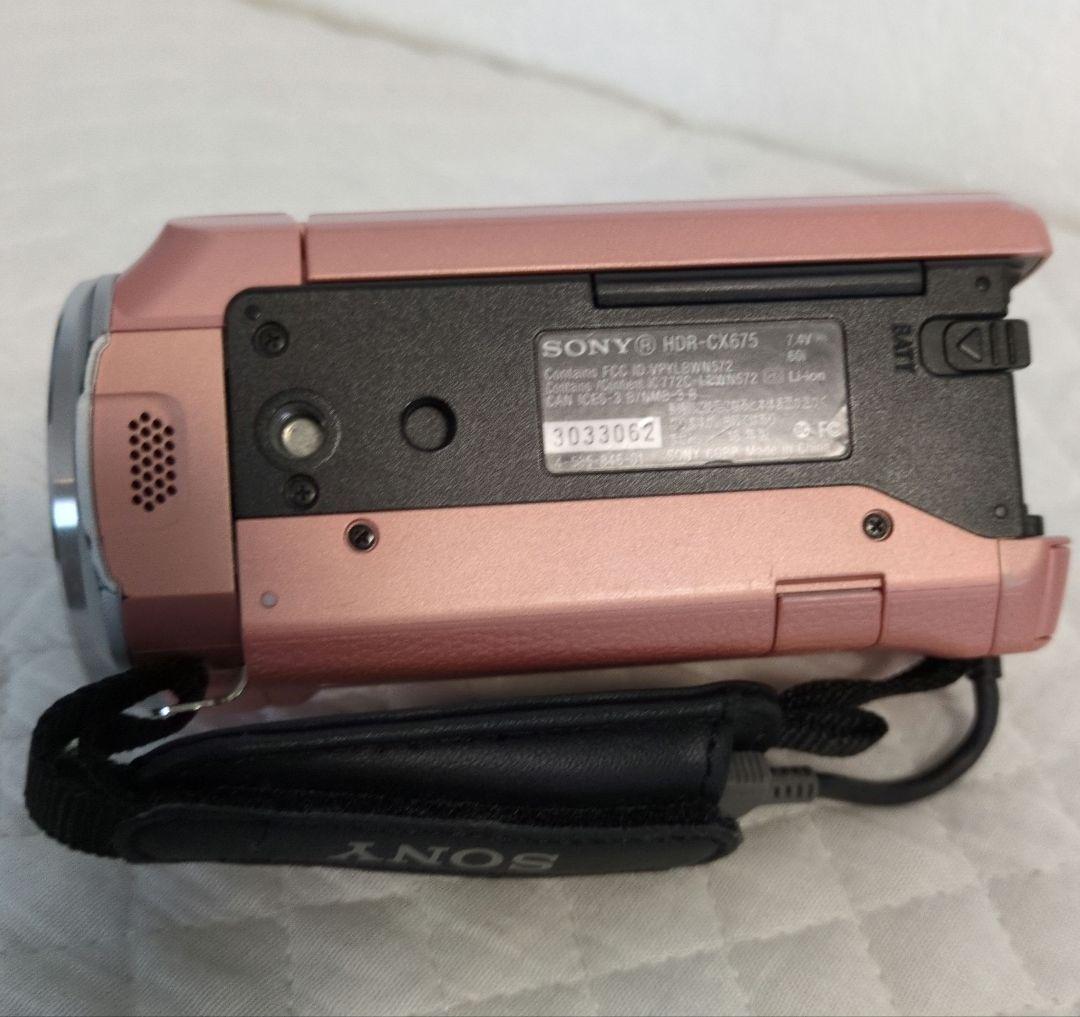 ビデオカメラ　Sony HDR-CX675 ピンク ハンディカム