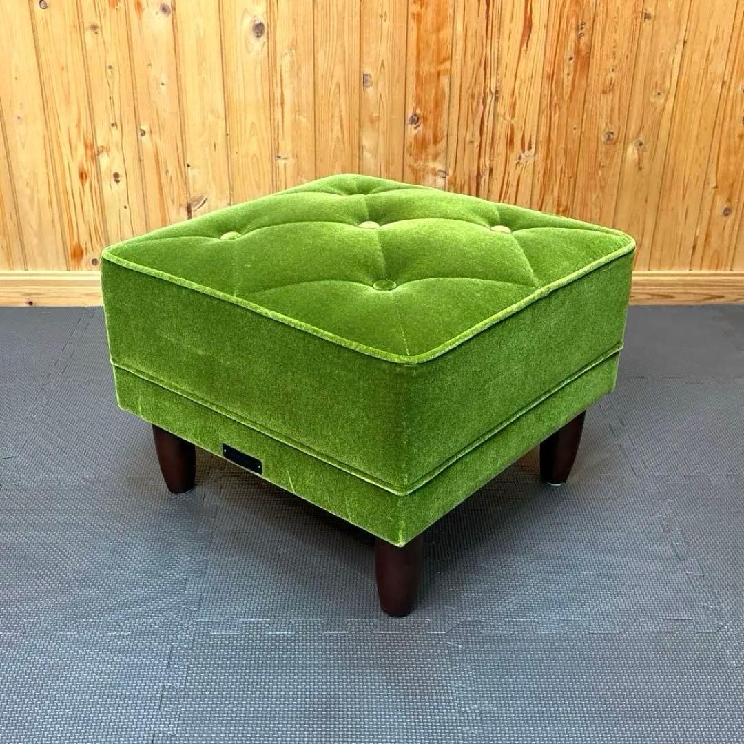 カリモク60 X36206 モケットグリーン オットマン