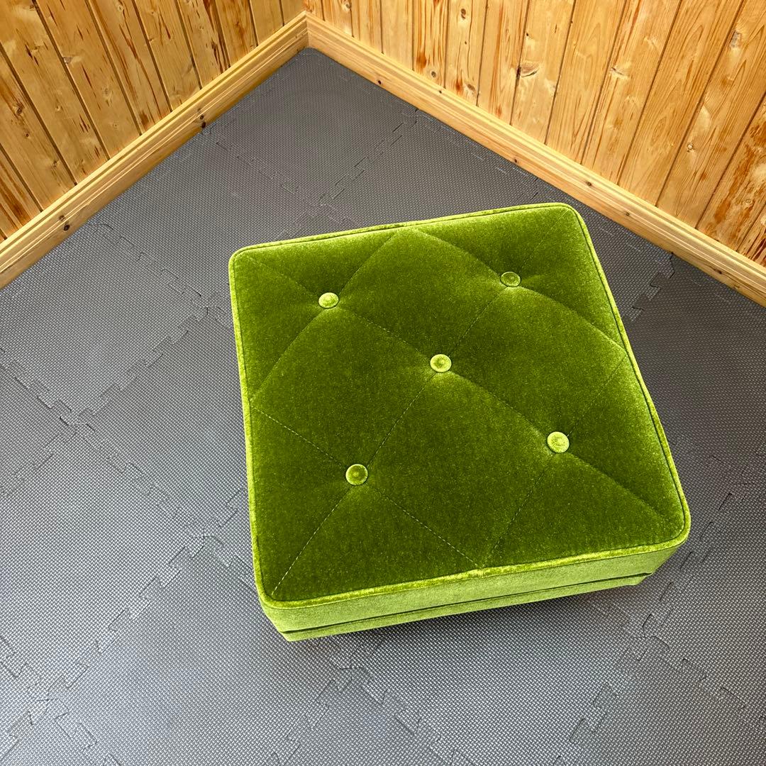 カリモク60 X36206 モケットグリーン オットマン