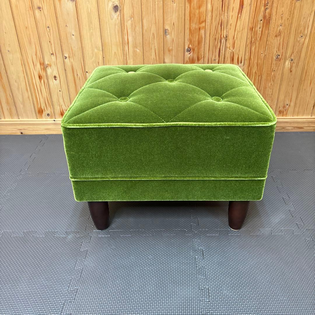 カリモク60 X36206 モケットグリーン オットマン