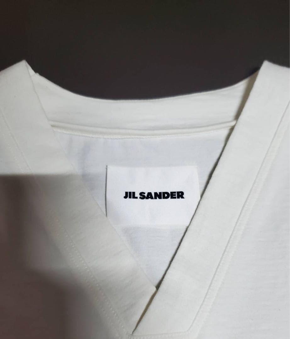 新品未使用 JIL SANDER VネックTシャツ ホワイト L ジルサンダー