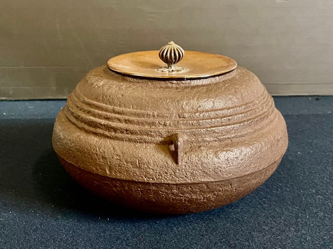 割引❣️【未使用 美品】「母」 古天明筋釜 畠春斎 模東京国立博物館蔵 替蓋 F天