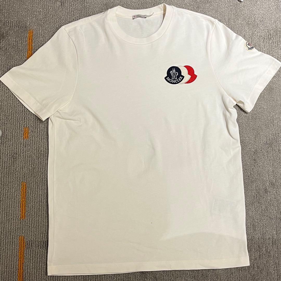 も*ん様 【MONCLER・定番】ワッペン Tシャツ ホワイト 正規品 サイズX