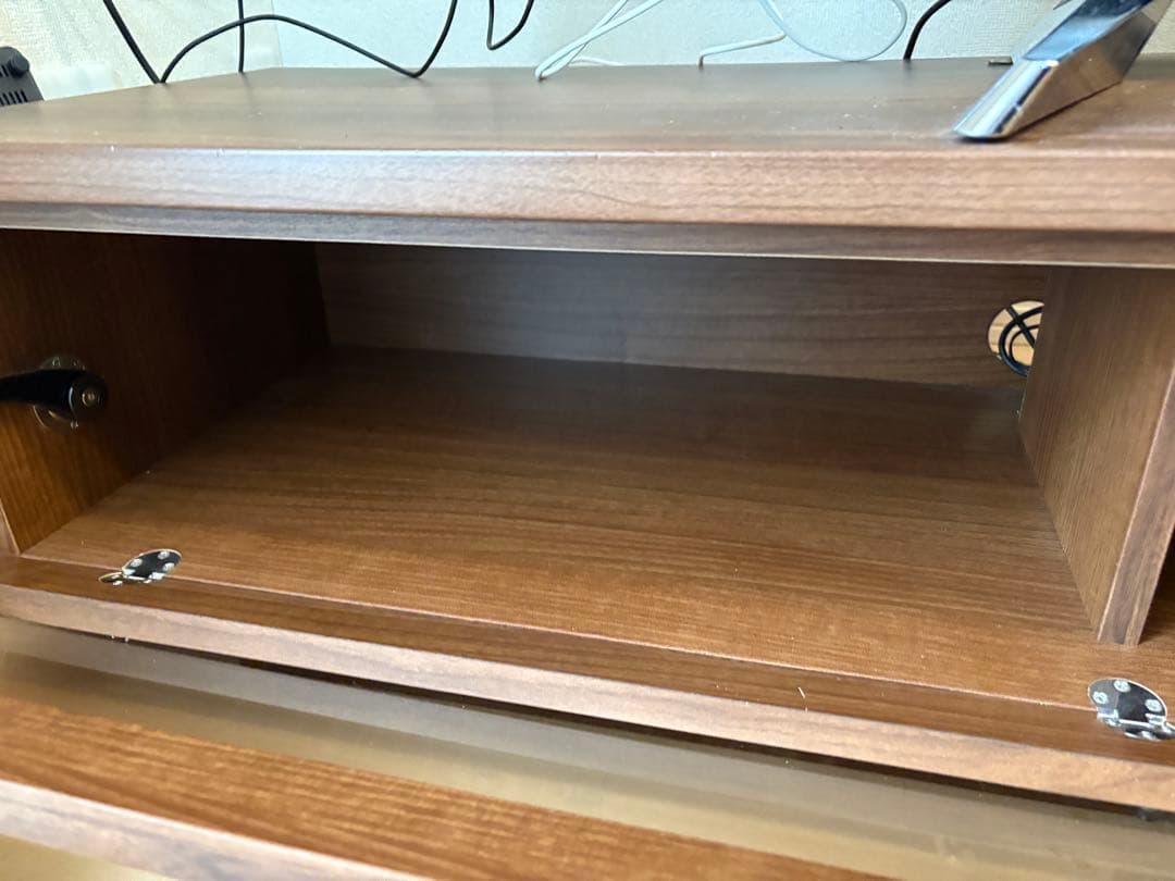 メルちゃん　ウッド調ガラス扉付き　テレビ台