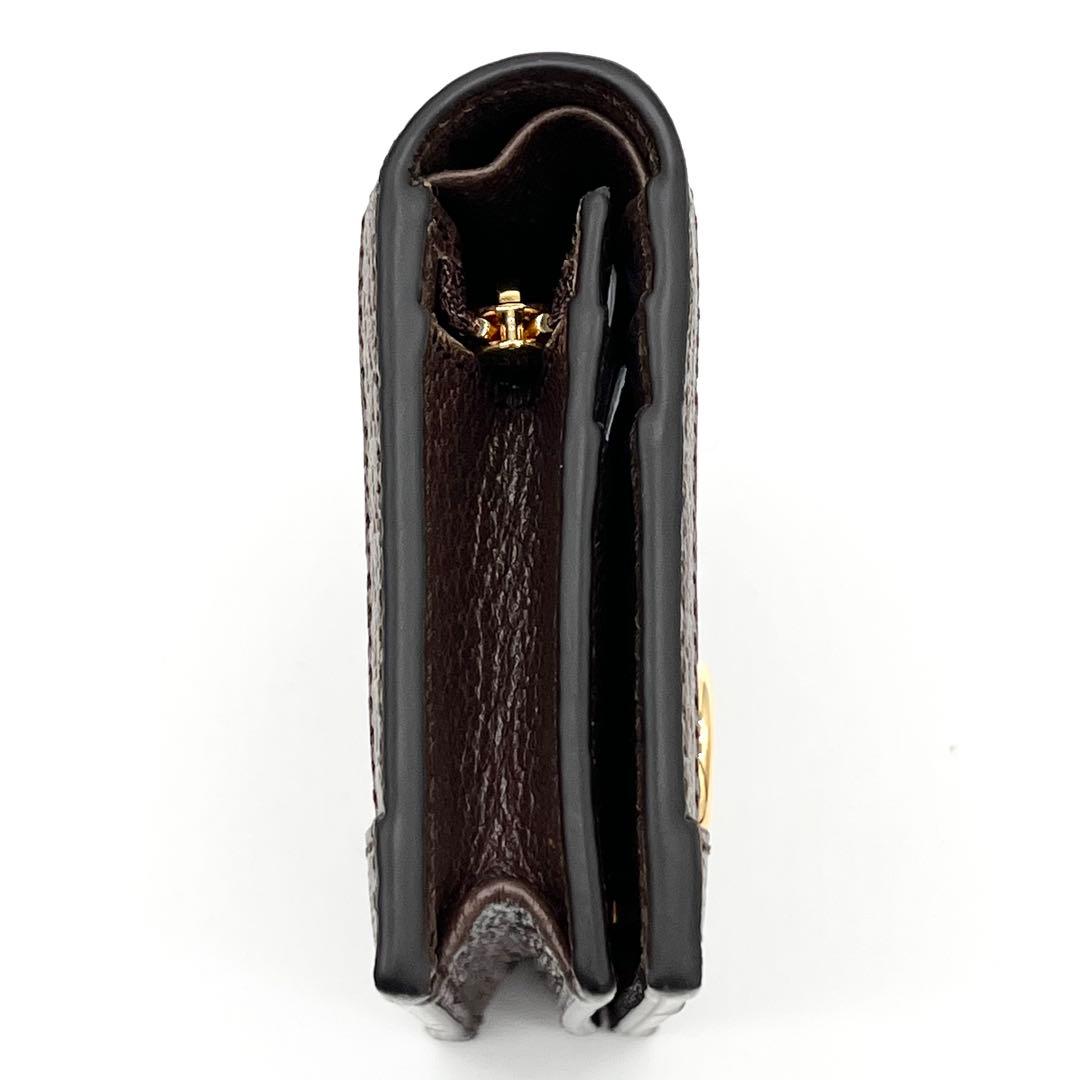 【新品未使用品】グッチ 折り財布 オフィディア シェリーライン マーモント GG