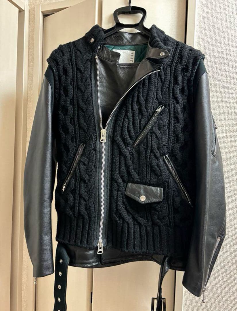 アンダーカバー 30周年 sacaiコラボ　ニットドッキングライダース