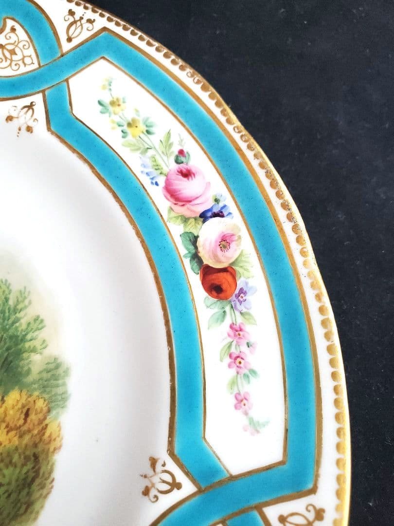 19世紀後半頃 ハンドペイントの絵皿 A