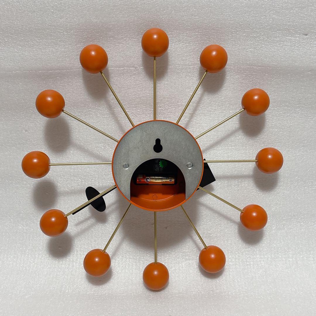 訳あり ボール・クロック ジョージネルソン リプロダクト オレンジ 長針歪み