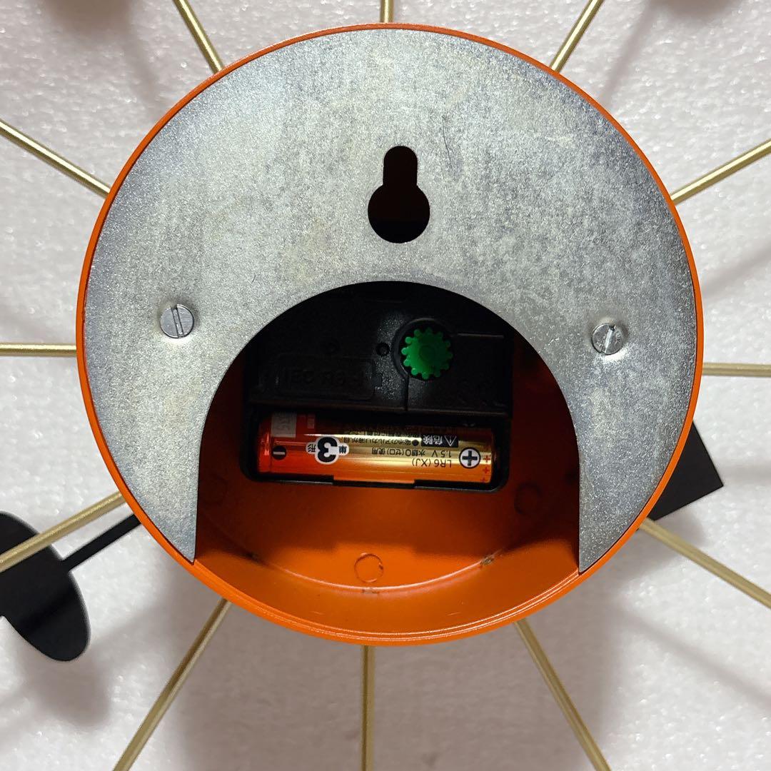 訳あり ボール・クロック ジョージネルソン リプロダクト オレンジ 長針歪み