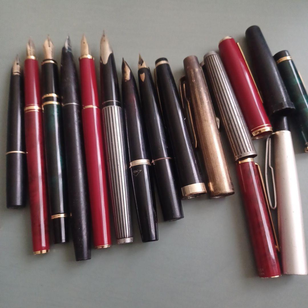 万年筆　14k　など　8本　ジャンク　まとめ　レトロ　刻印あり