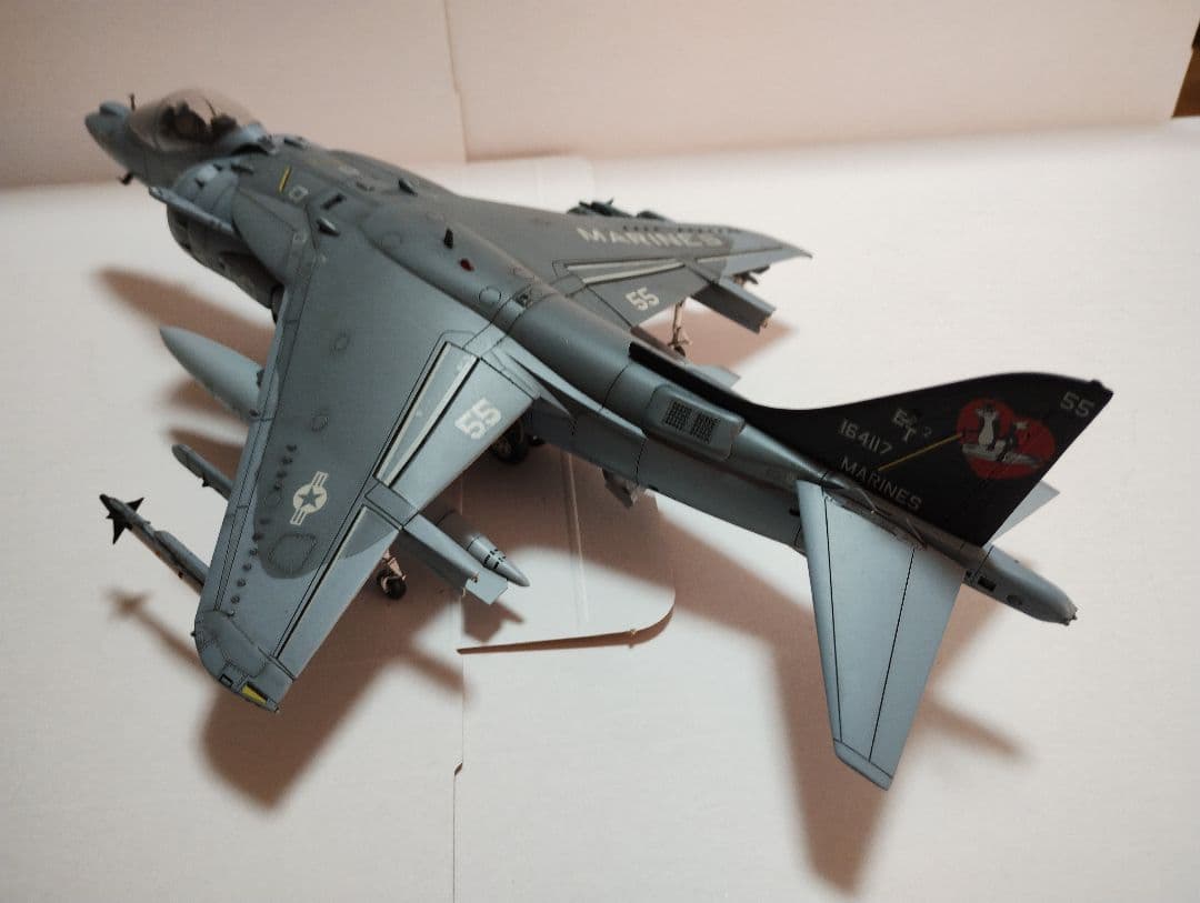 プラモデル完成機　1/48　AV-8BハリアーⅡ「ナイトアタック」