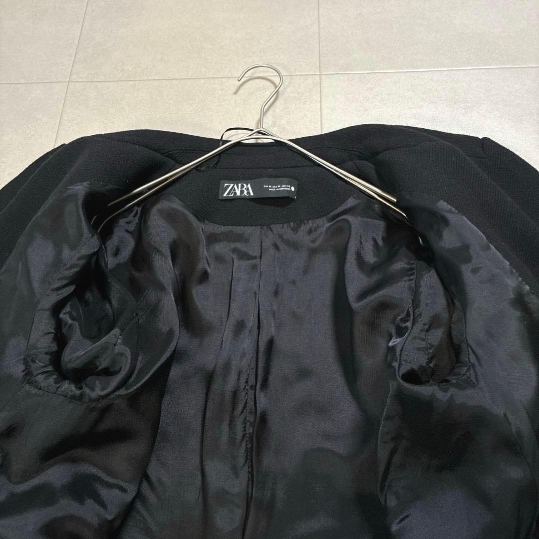 美品 ZARA×MANTECO♡ウール混 ダブルチェスターコート 黒 L相当