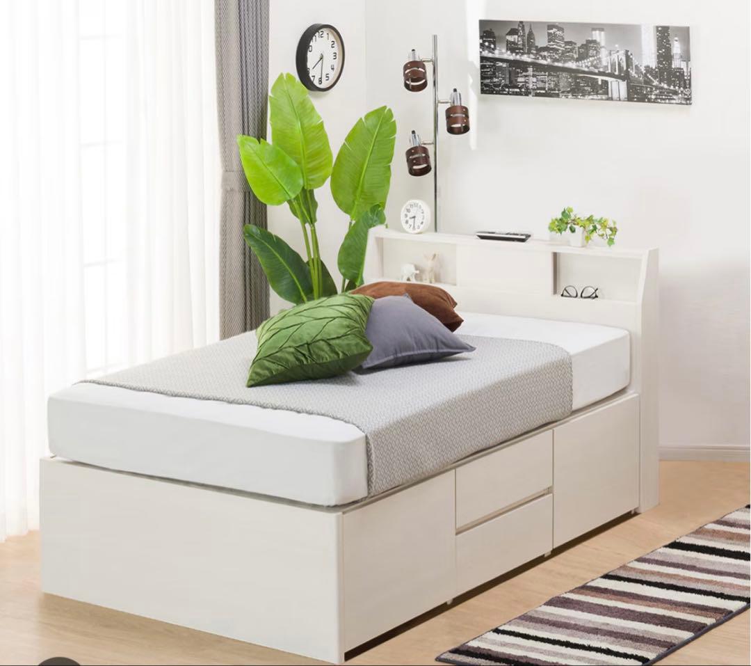 【引取限定】ニトリ シングルベッドフレーム アゲン3 チェスト