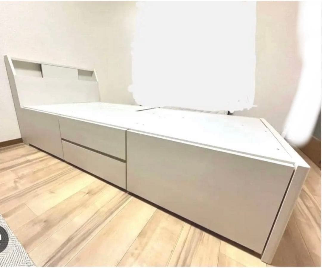 【引取限定】ニトリ シングルベッドフレーム アゲン3 チェスト