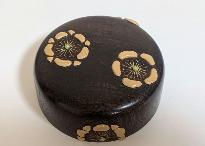 『茂利漆』茶器　光宣作　棗　茶道具　茶入　漆芸　浮彫　花梅表千家裏千家千利休