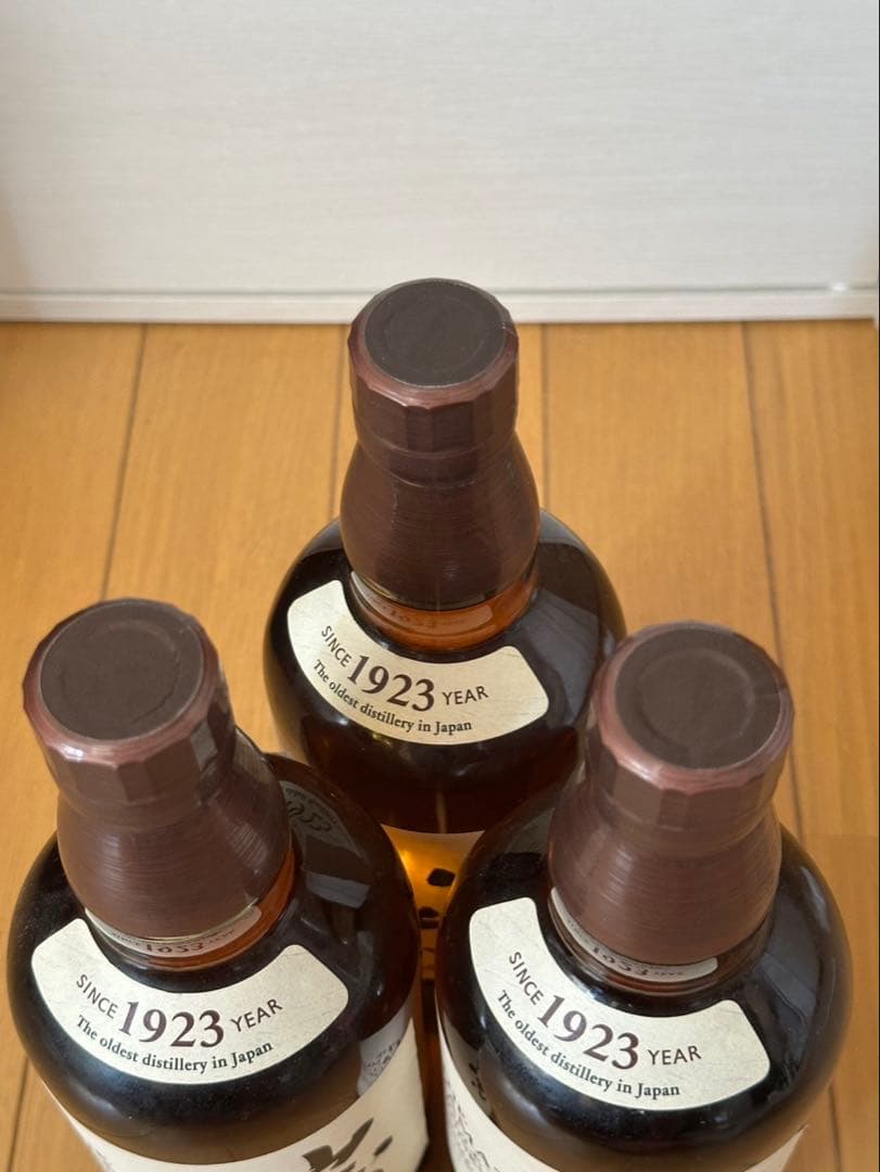 【未開封】山崎 シングルモルトウイスキー 700ml 3本箱無　旧ラベル
