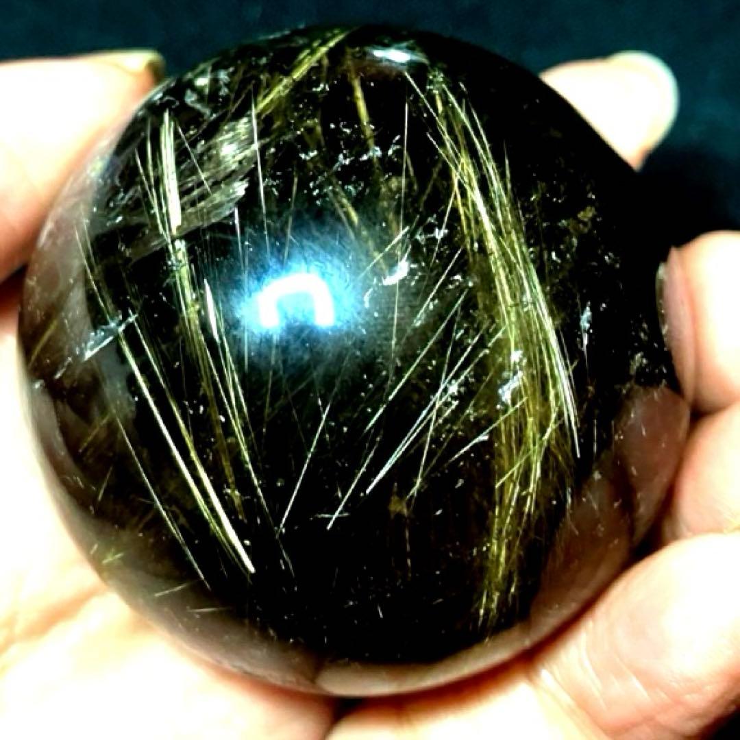 48mm ゴールドルチルクォーツ　金針水晶　パワーストーン