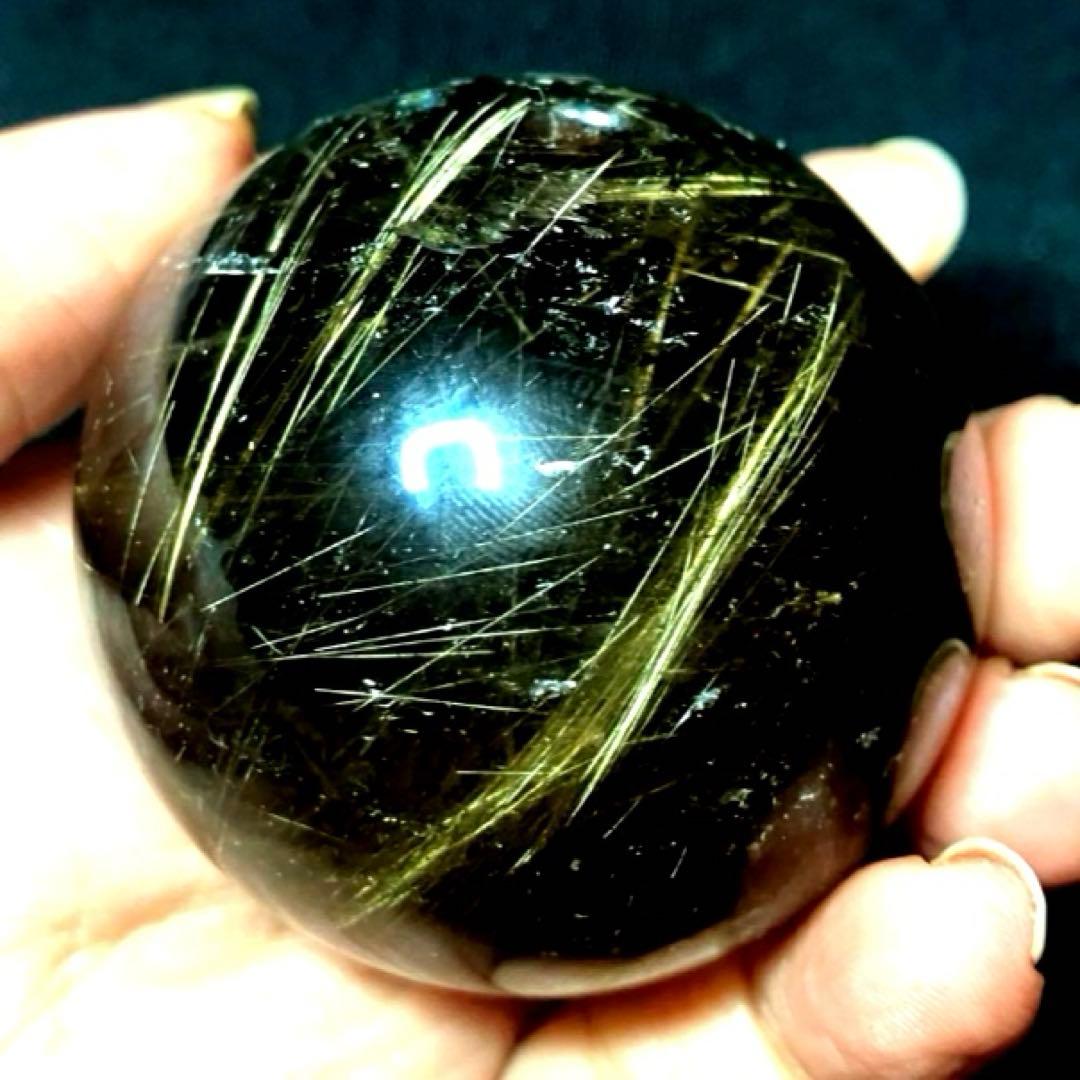 48mm ゴールドルチルクォーツ　金針水晶　パワーストーン