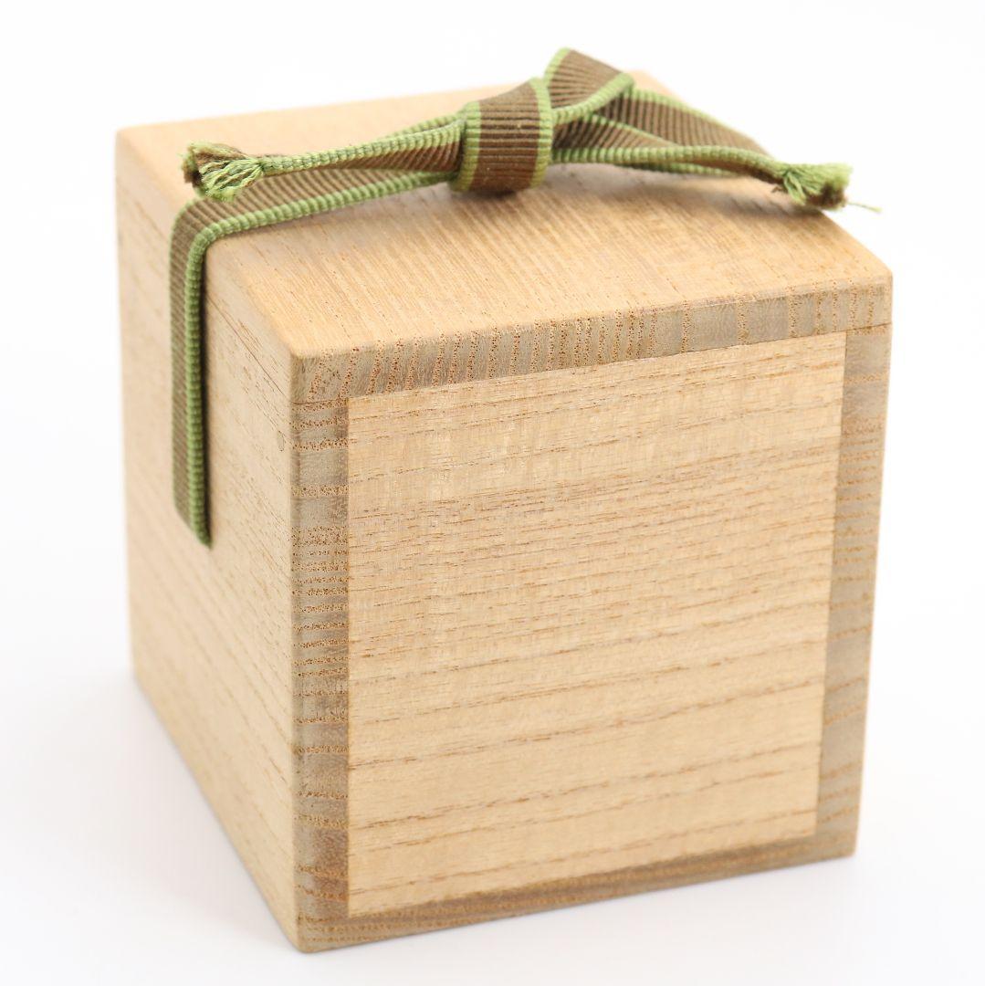 祥桑軒 光寿作 桑太鼓香合 茶道具 共箱共布　C896