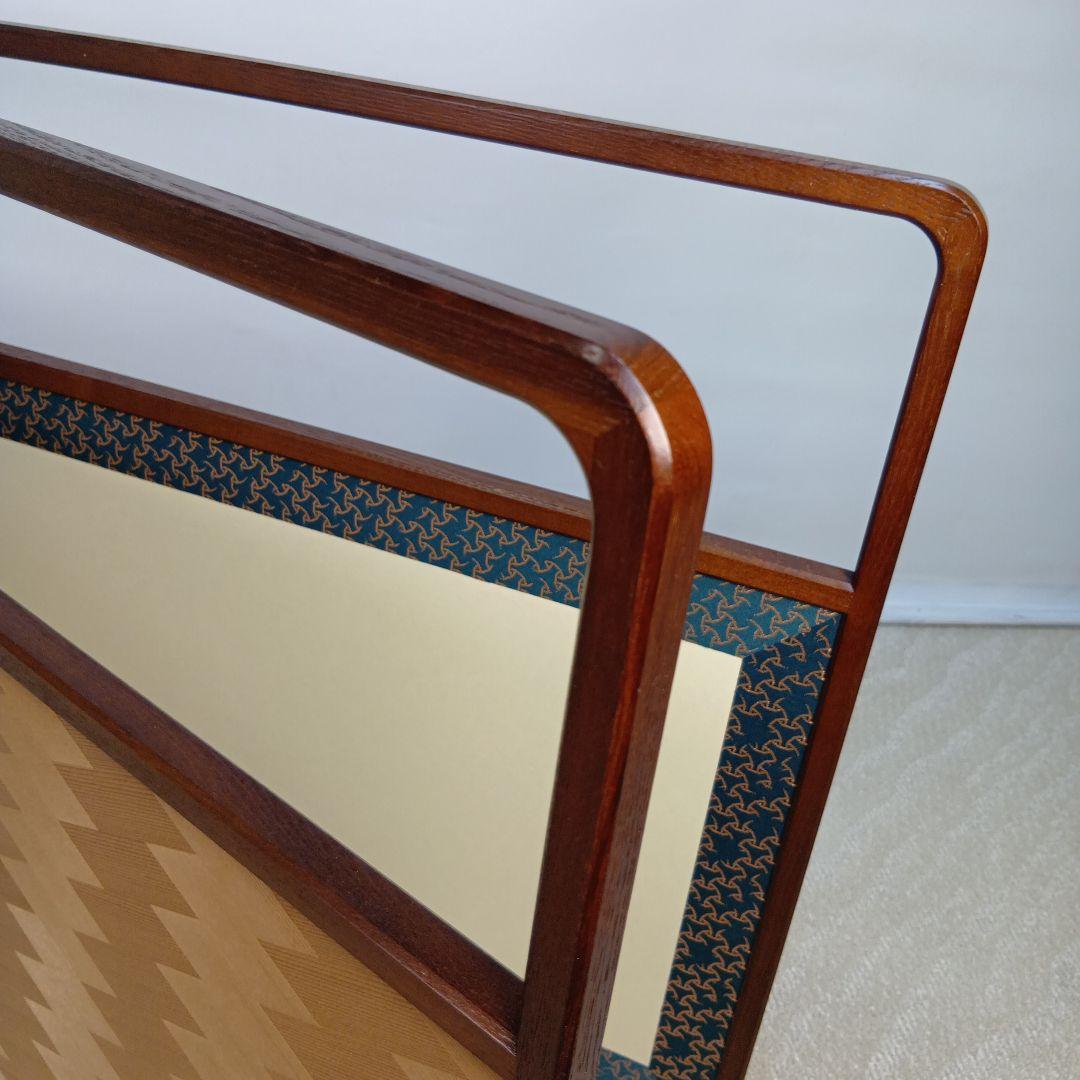 【美品】風炉先屏風　網代貼　両面　桑材　風炉　屏風