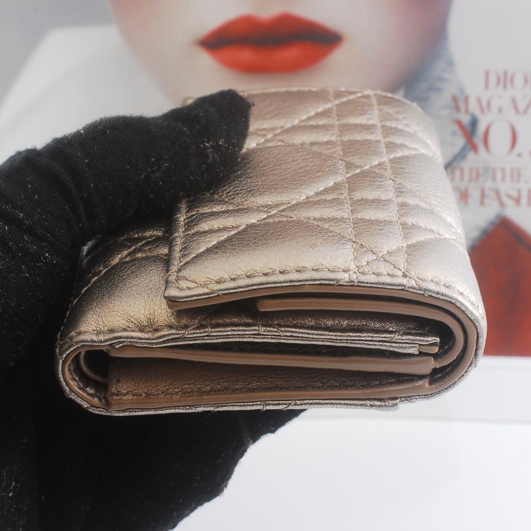美品＊Lady Dior＊ディオール＊ロータスウォレット＊カナージュ＊三つ折り