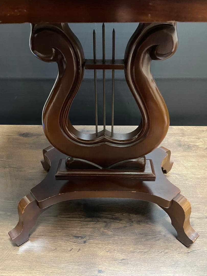 イタリア製　大理石　ハープ　サイドテーブル