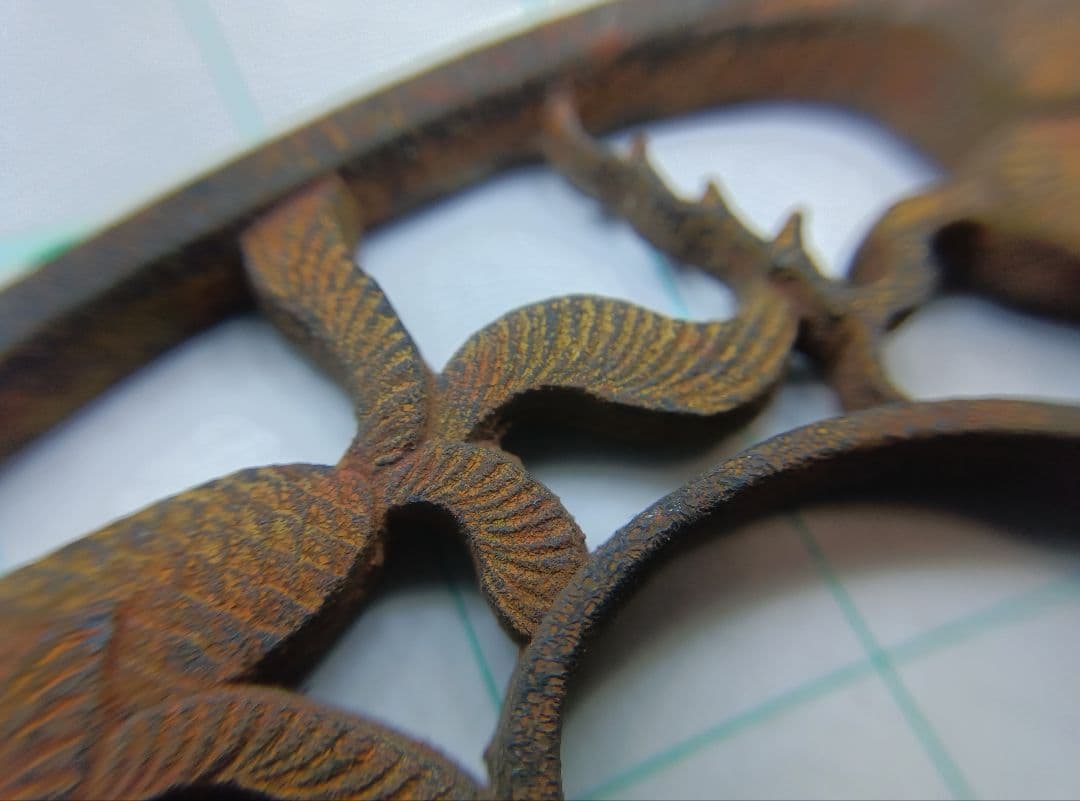 鍔　鉄鍔　切羽　はばき　アンティーク　骨董　金工　古美術　つば