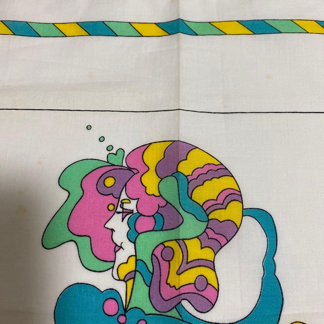 ヴィンテージ ピーター・マックス ビンテージ・ハンカチ 1970年代