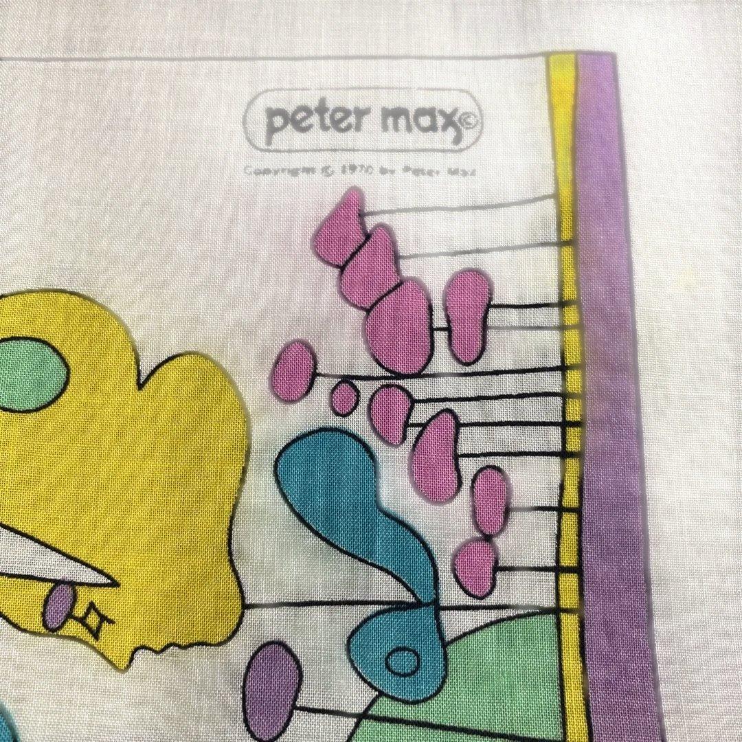 ヴィンテージ ピーター・マックス ビンテージ・ハンカチ 1970年代
