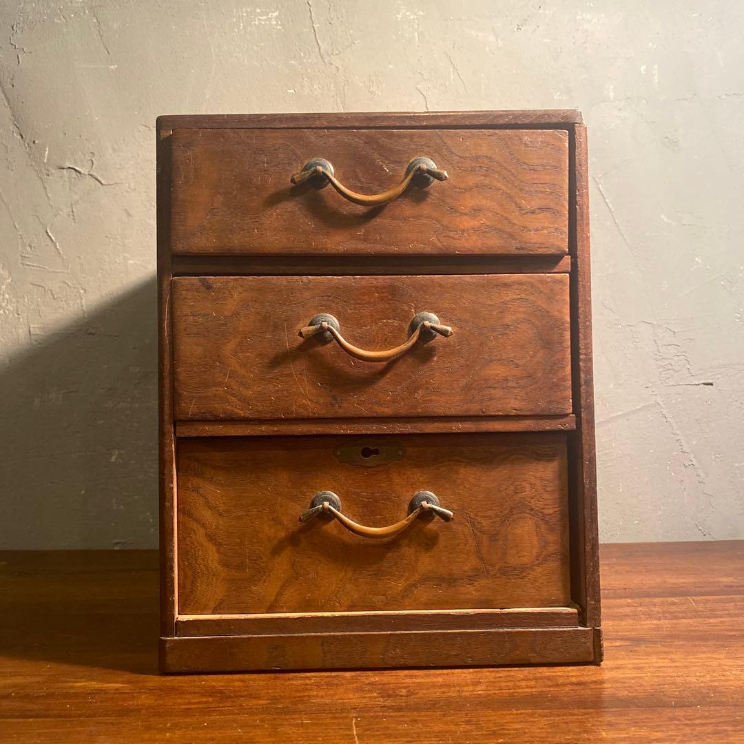 昭和初期 小引き出し 木製 骨董品 古道具 ヴィンテージ インテリア