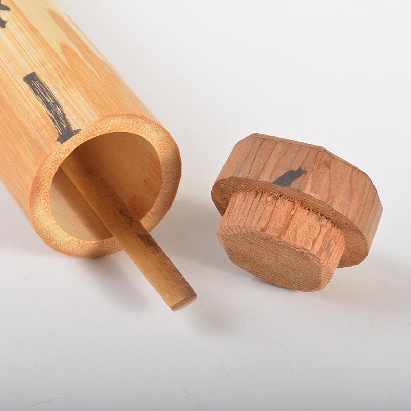 茶道具　前大徳　藤井誠堂作　茶杓　銘「好日」　共筒共箱　V　6124