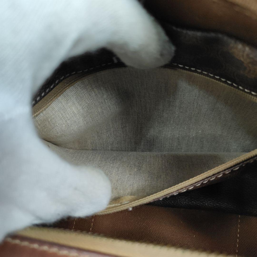 CELINE　ミニボストン　マカダム トリオンフ 2way　PVC　レザー