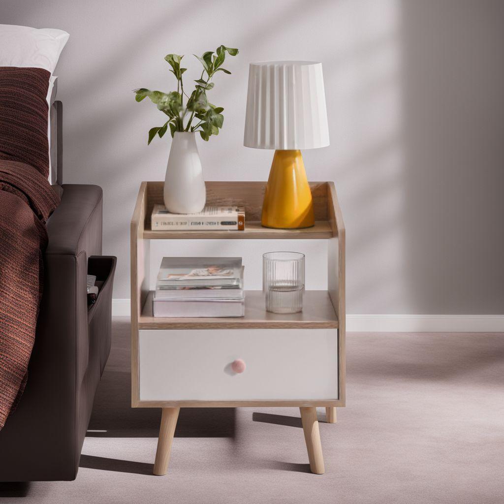 ☆サイドテーブル ナイト ベッド周り収納 多機能 引出し　北欧