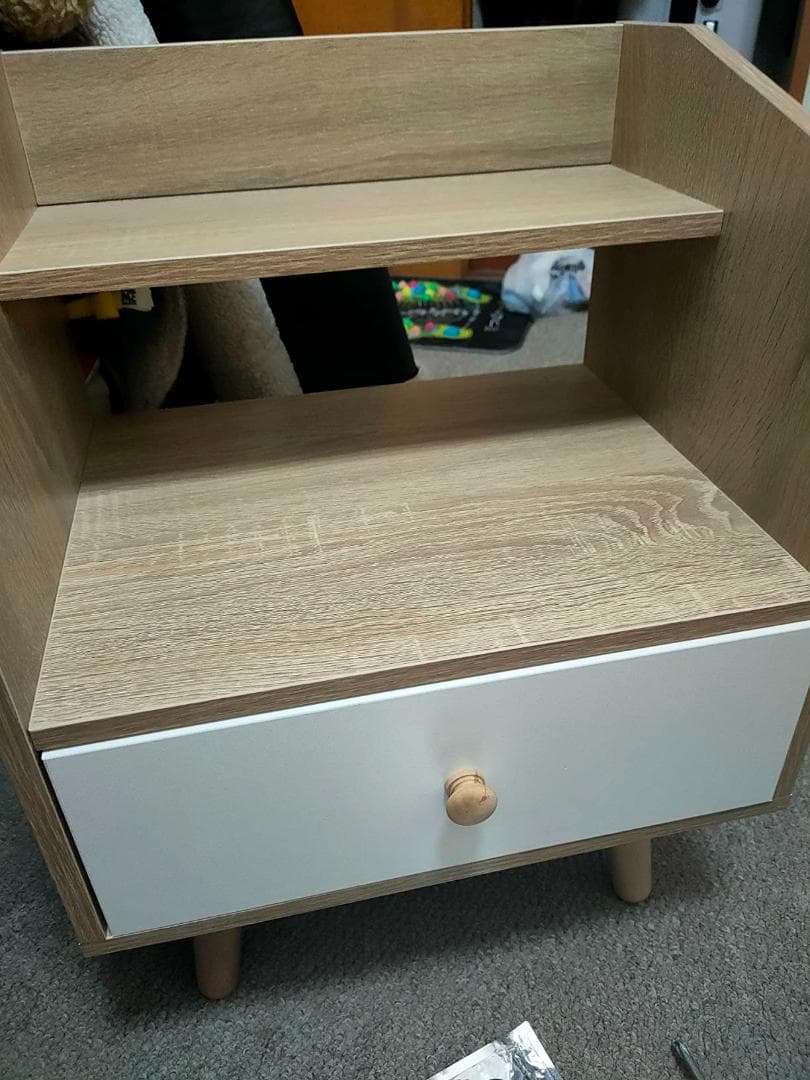 ☆サイドテーブル ナイト ベッド周り収納 多機能 引出し　北欧