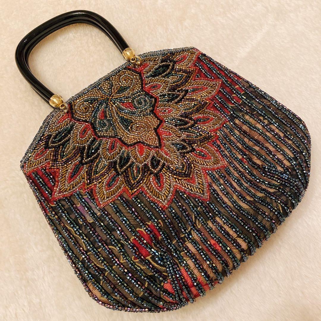 LUMY　はしもと　ルミー　ビーズバッグ　パーティーバッグ　ハンドバッグ　皇室