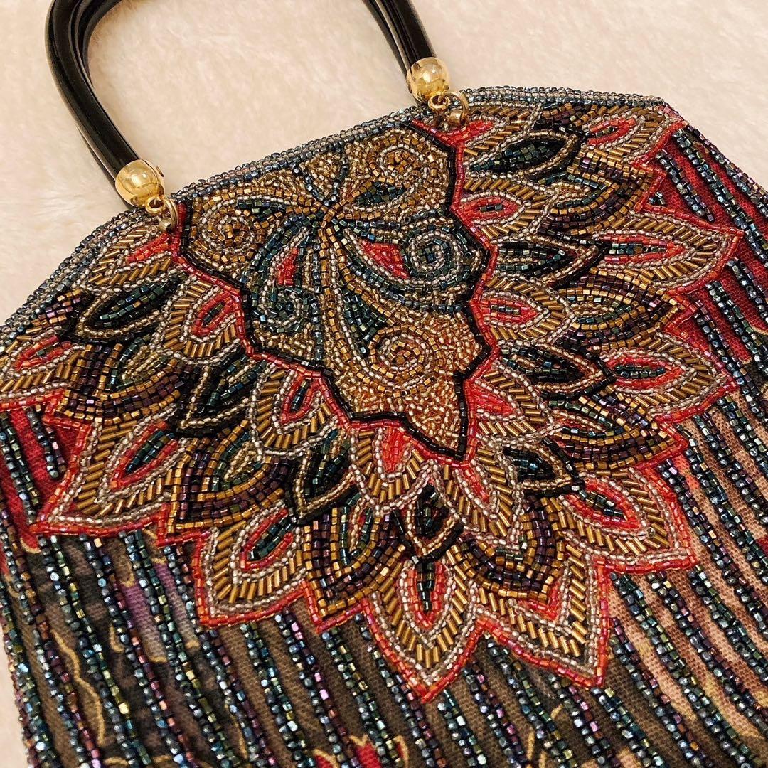 LUMY　はしもと　ルミー　ビーズバッグ　パーティーバッグ　ハンドバッグ　皇室